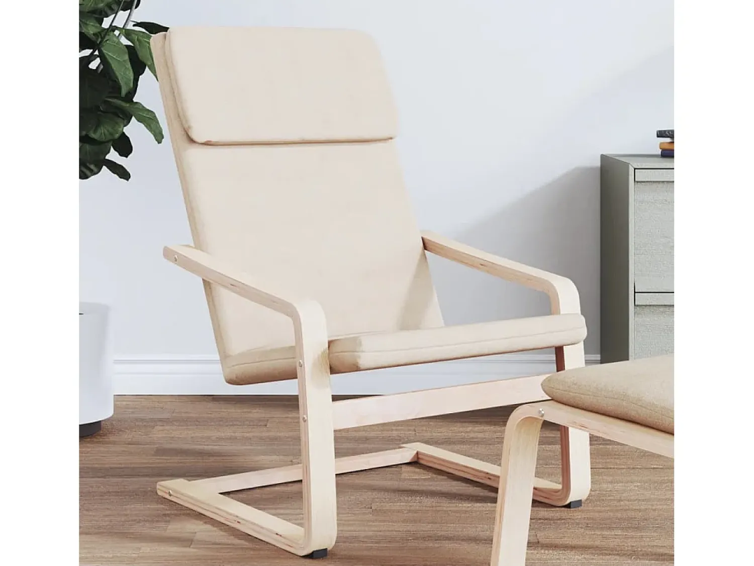 Clearance Poltrona | Cadeira Relax tecido cor SHL883802 Creme