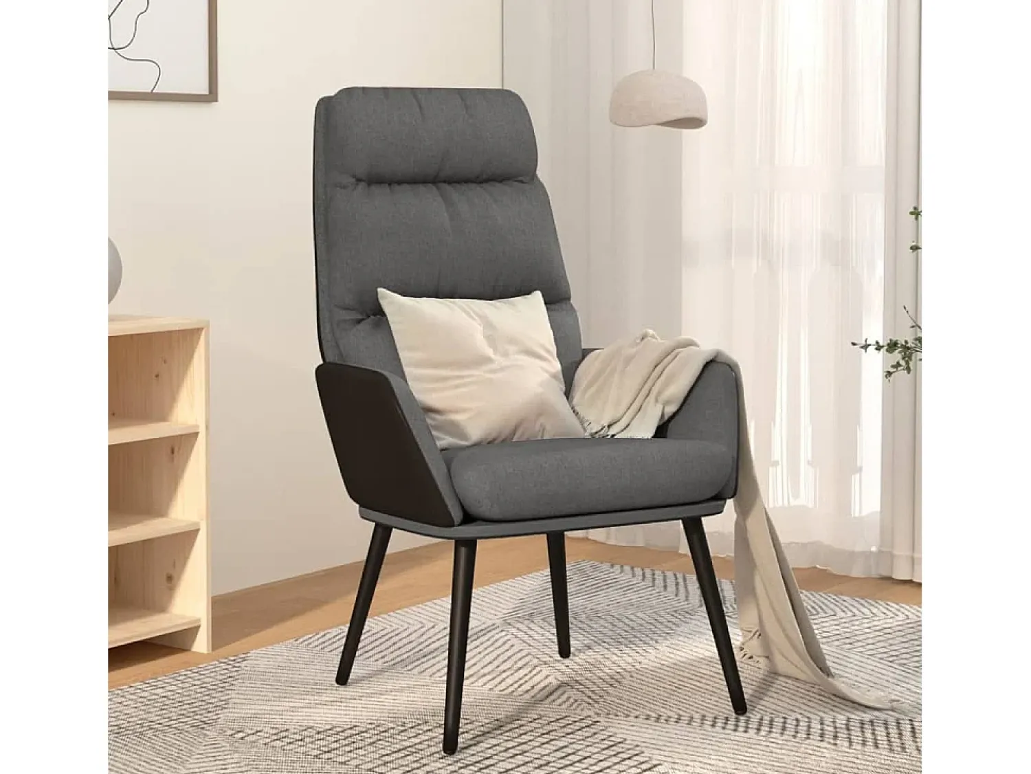 Clearance Poltrona | Cadeira Relax tecido -claro SHL576445 Cinzento