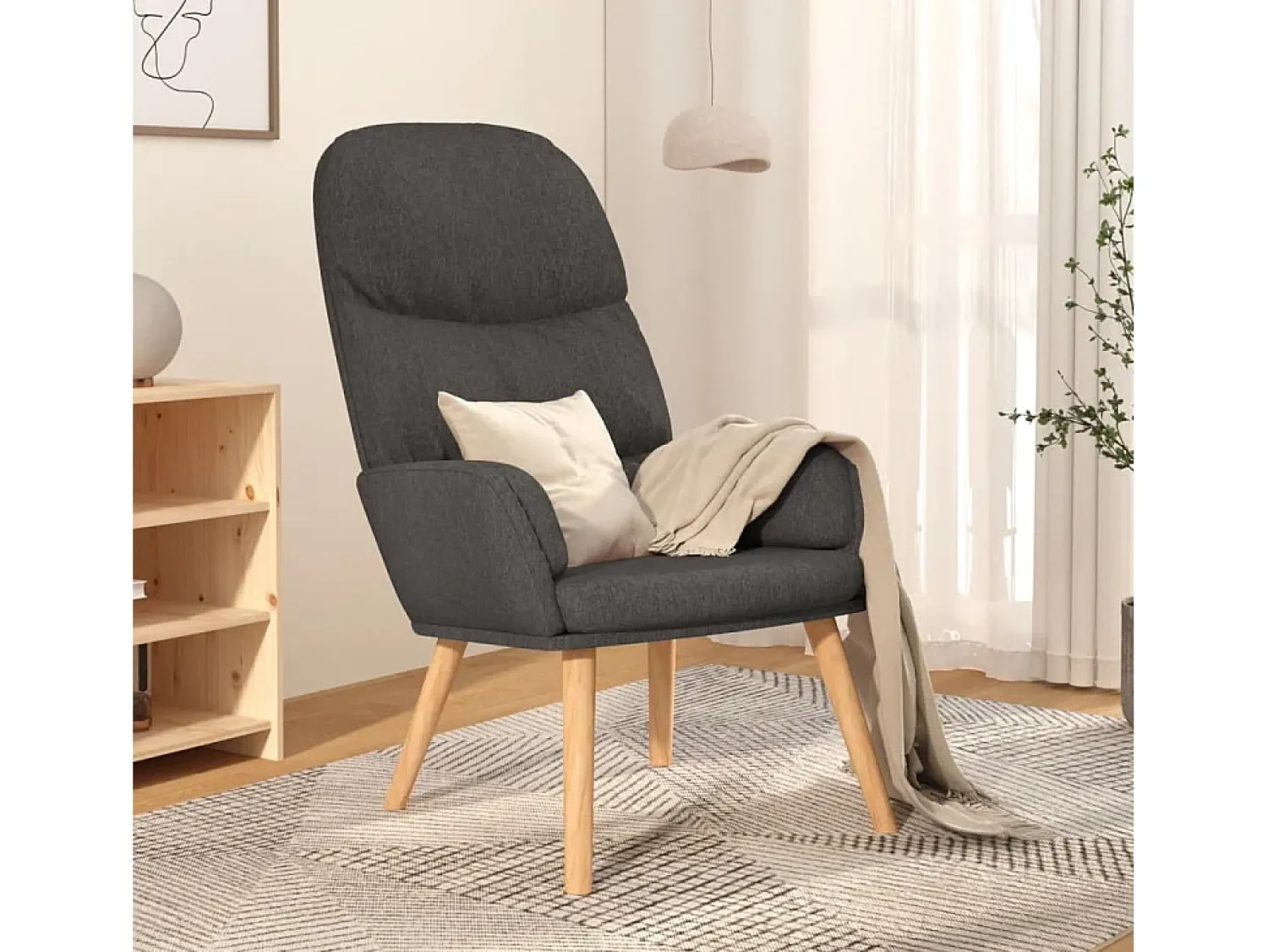 Best Poltrona | Cadeira Relax tecido cinzento-escuro SHL647577 Cinza antracite
