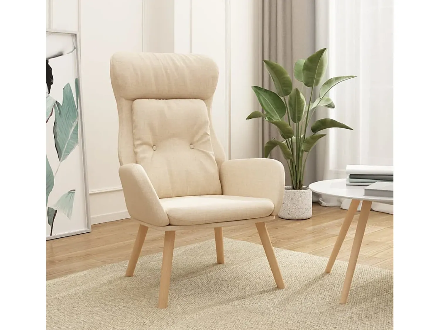 Outlet Poltrona | Cadeira Relax tecido cor SHL243473 Creme