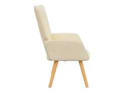 Clearance Poltrona | Cadeira Relax tecido cor SHL75883 Creme