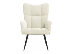 Poltrona* Poltrona | Cadeira Relax veludo branco nata SHL772537 Creme