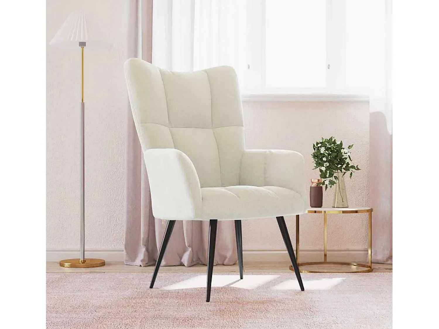 Poltrona* Poltrona | Cadeira Relax veludo branco nata SHL772537 Creme