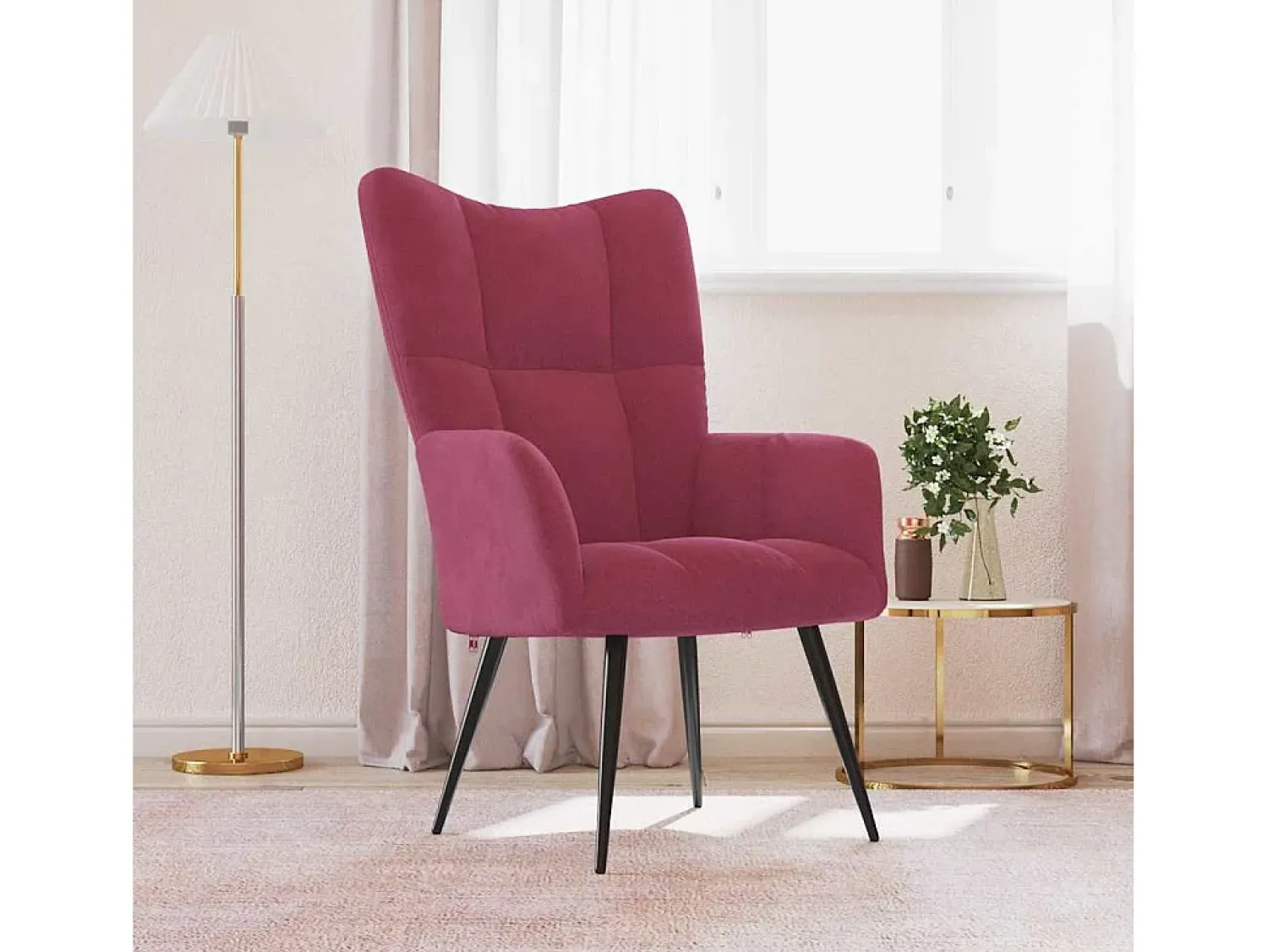 Poltrona | Cadeira Relax veludo tinto SHL45355^ Poltrona