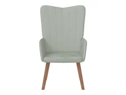 Poltrona | Cadeira Relax veludo -claro SHL895856 Cinzento