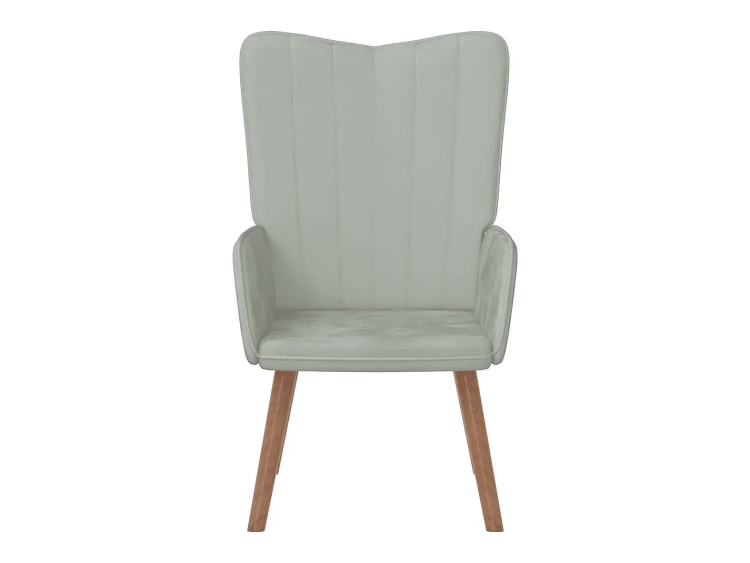 Poltrona | Cadeira Relax veludo -claro SHL895856 Cinzento
