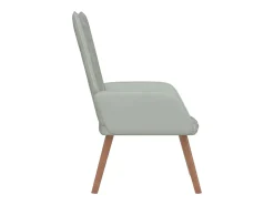 Poltrona | Cadeira Relax veludo -claro SHL895856 Cinzento