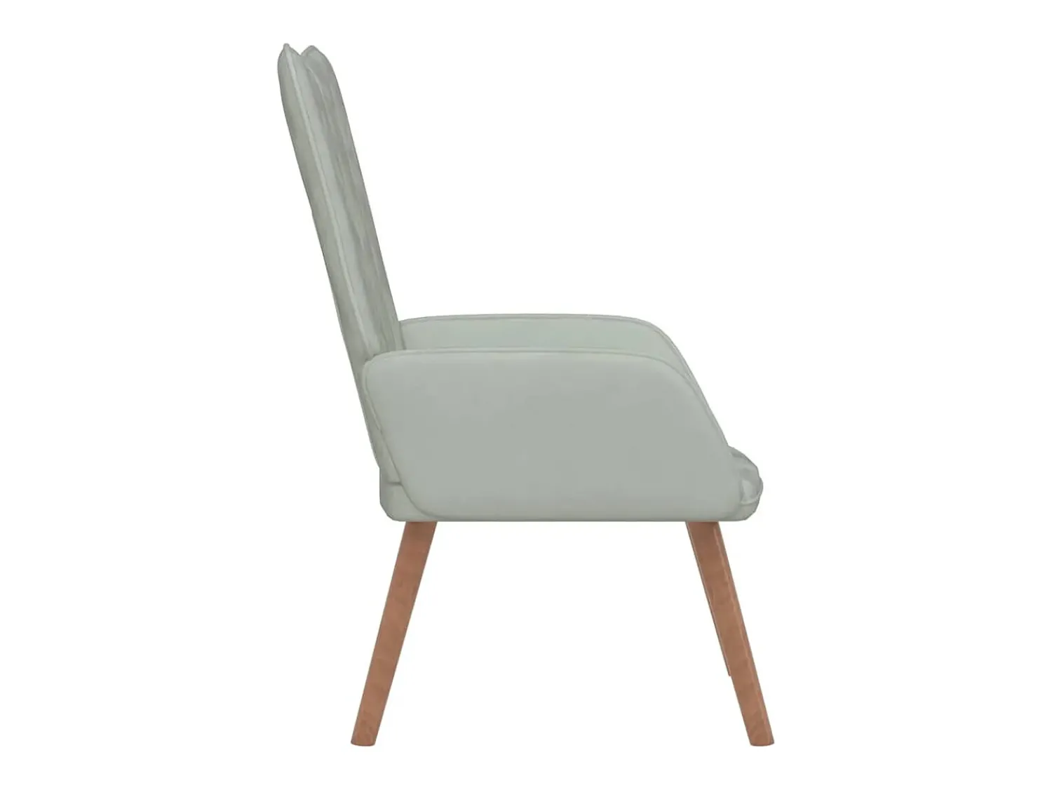 Poltrona | Cadeira Relax veludo -claro SHL895856 Cinzento