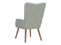 Poltrona | Cadeira Relax veludo -claro SHL895856 Cinzento