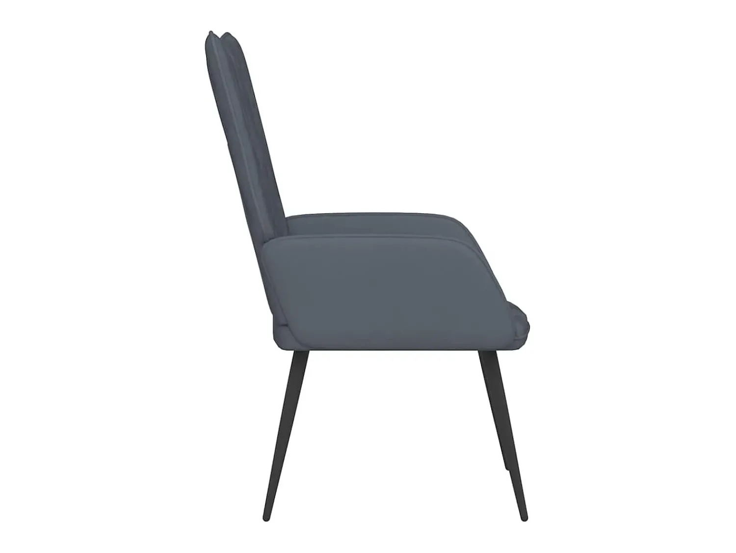 Outlet Poltrona | Cadeira Relax veludo cinzento-escuro SHL635181 Cinza antracite