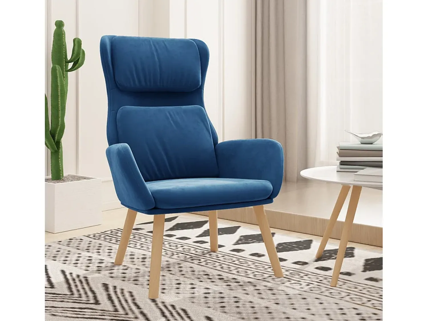 Poltrona| Poltrona | Cadeira Relax veludo SHL837508 Azul