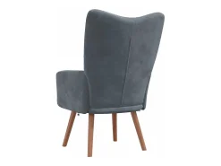 Discount Poltrona | Cadeira Relax veludo cinzento-escuro SHL761902 Cinza antracite