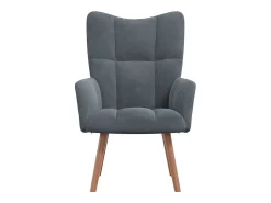 Discount Poltrona | Cadeira Relax veludo cinzento-escuro SHL761902 Cinza antracite