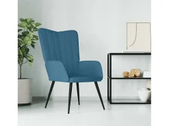 Online Poltrona | Cadeira Relax veludo SHL518612 Azul