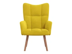 Outlet Poltrona | Cadeira Relax veludo mostarda SHL91459 Amarelo