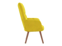 Outlet Poltrona | Cadeira Relax veludo mostarda SHL91459 Amarelo