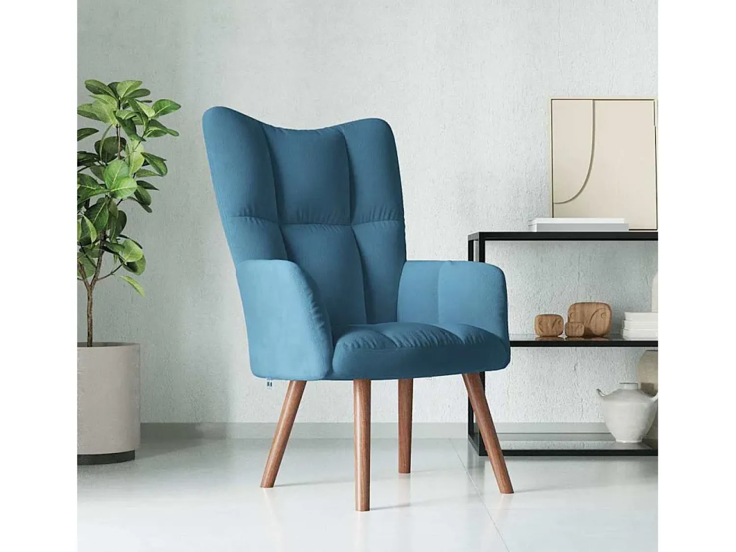 Poltrona| Poltrona | Cadeira Relax veludo SHL209370 Azul