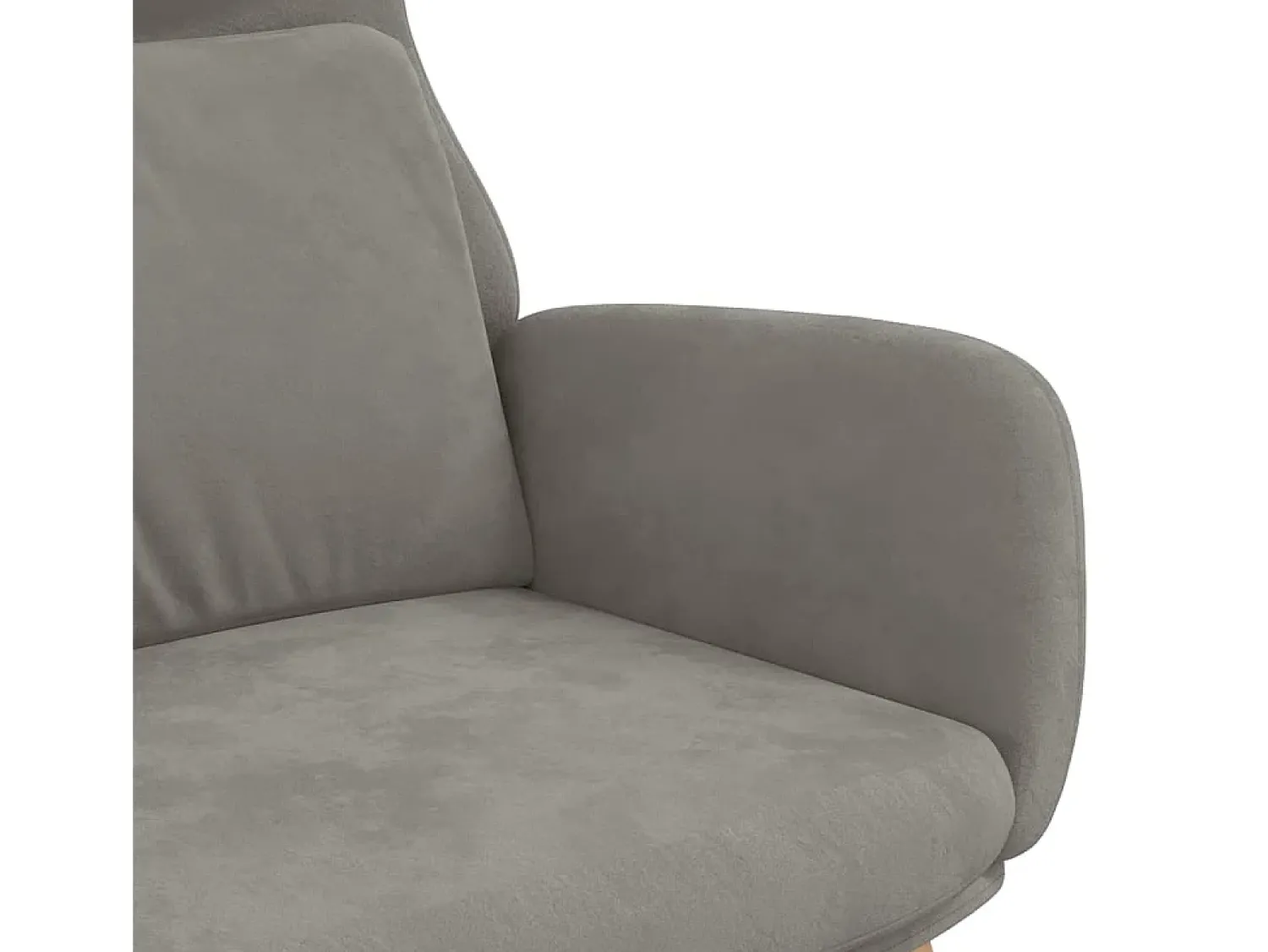 Poltrona| Poltrona | Cadeira Relax veludo -claro SHL100146 Cinzento