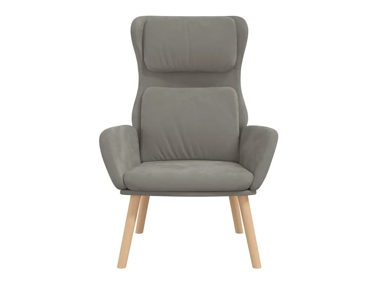 Poltrona| Poltrona | Cadeira Relax veludo -claro SHL100146 Cinzento