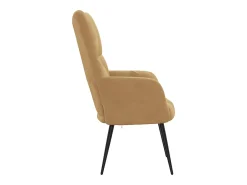 Outlet Poltrona | Cadeira Relax veludo SHL429789 Castanho