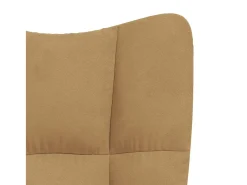 Outlet Poltrona | Cadeira Relax veludo SHL429789 Castanho
