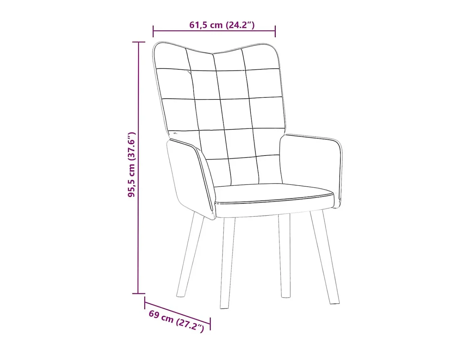 Poltrona| Poltrona | Cadeira Relax veludo SHL559649 Preto