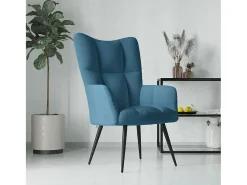 Poltrona| Poltrona | Cadeira Relax veludo SHL462353 Azul