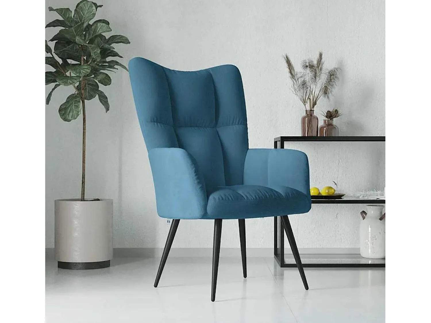 Poltrona| Poltrona | Cadeira Relax veludo SHL462353 Azul