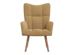 Poltrona* Poltrona | Cadeira Relax veludo SHL537964 Castanho