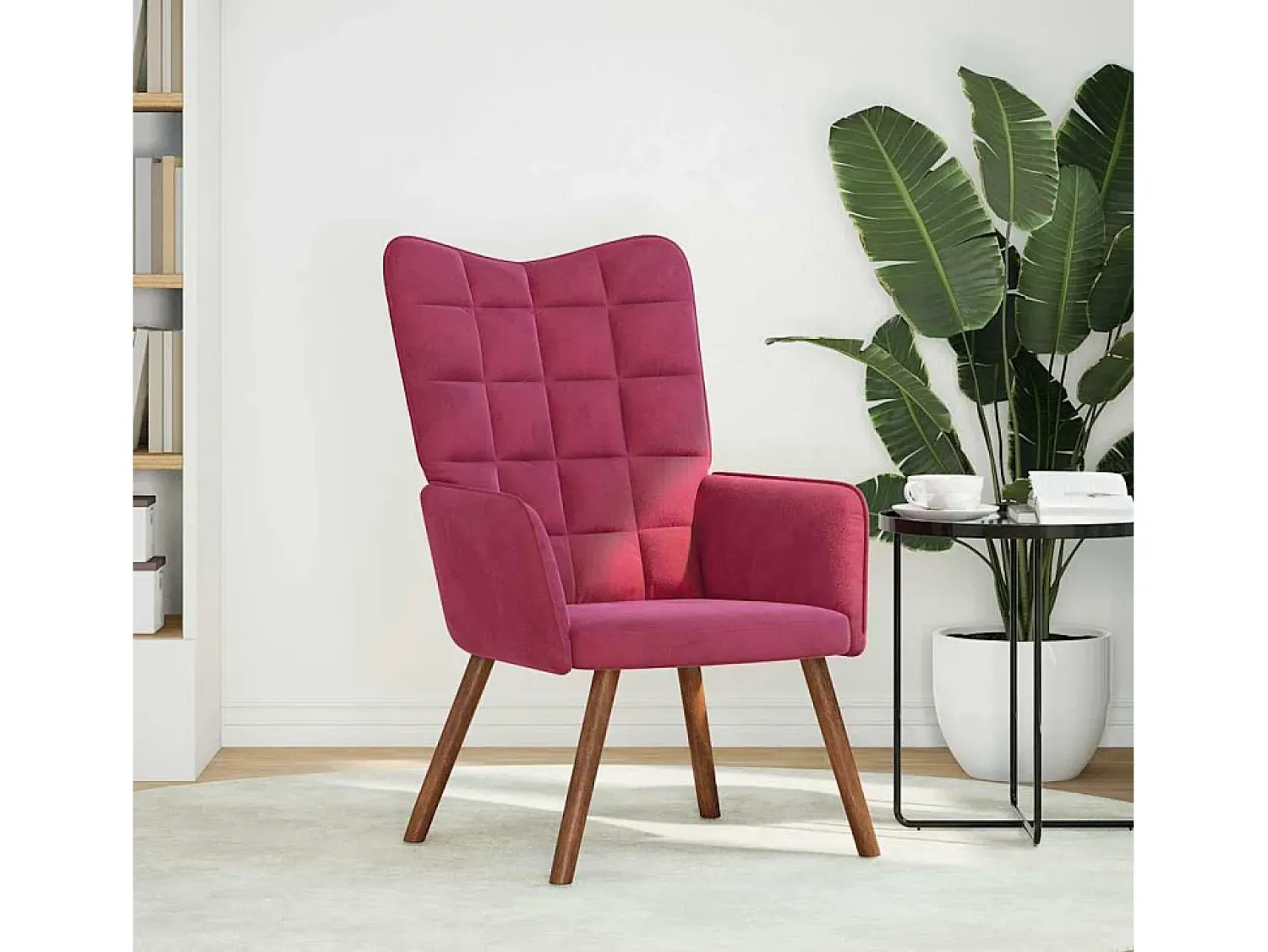 Poltrona* Poltrona | Cadeira Relax veludo tinto SHL30643 Vermelho
