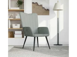Discount Poltrona | Cadeira Relax veludo -claro SHL557270 Cinzento