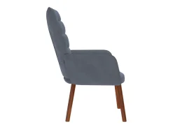 Poltrona| Poltrona | Cadeira Relax veludo cinzento-escuro SHL44222 Cinza antracite