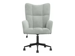 Outlet Poltrona | Cadeira Relax veludo -claro SHL44296 Cinzento