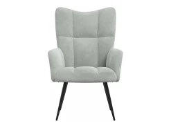 Poltrona| Poltrona | Cadeira Relax veludo -claro SHL124154 Cinzento