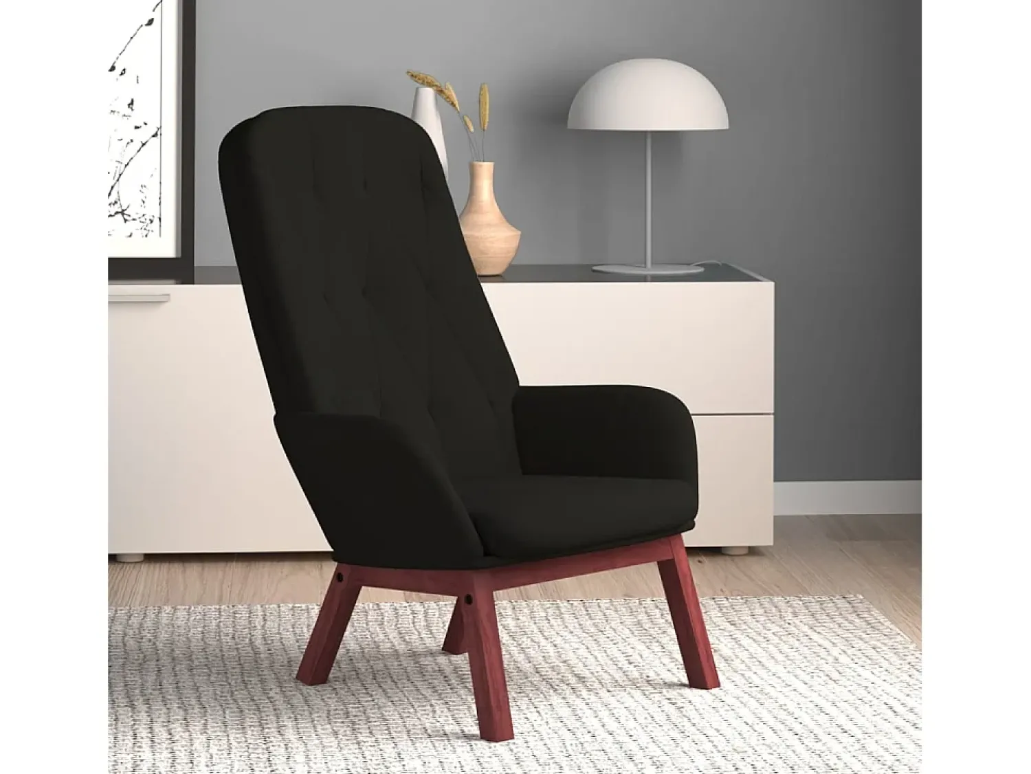 Poltrona| Poltrona | Cadeira Relax veludo SHL753793 Preto