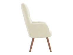 Discount Poltrona | Cadeira Relax veludo branco nata SHL43835 Creme