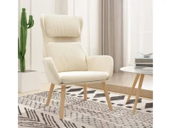 Poltrona | Cadeira Relax veludo branco nata SHL875551^ Poltrona