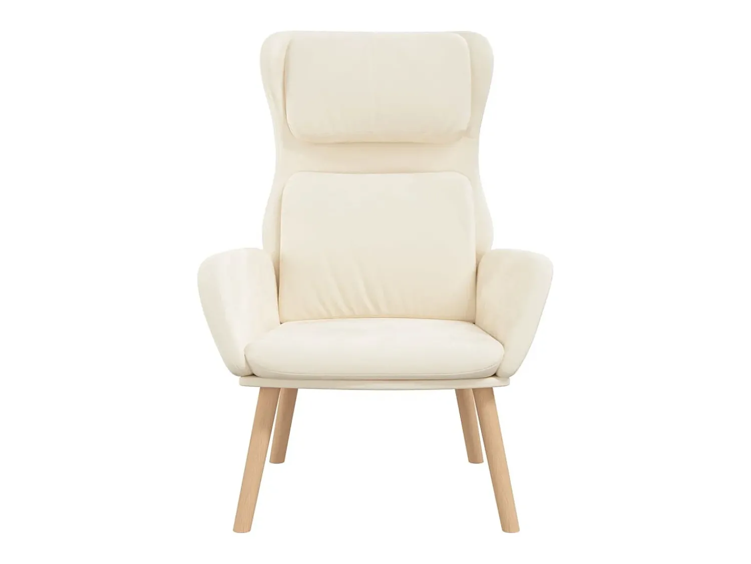 Poltrona | Cadeira Relax veludo branco nata SHL875551^ Poltrona