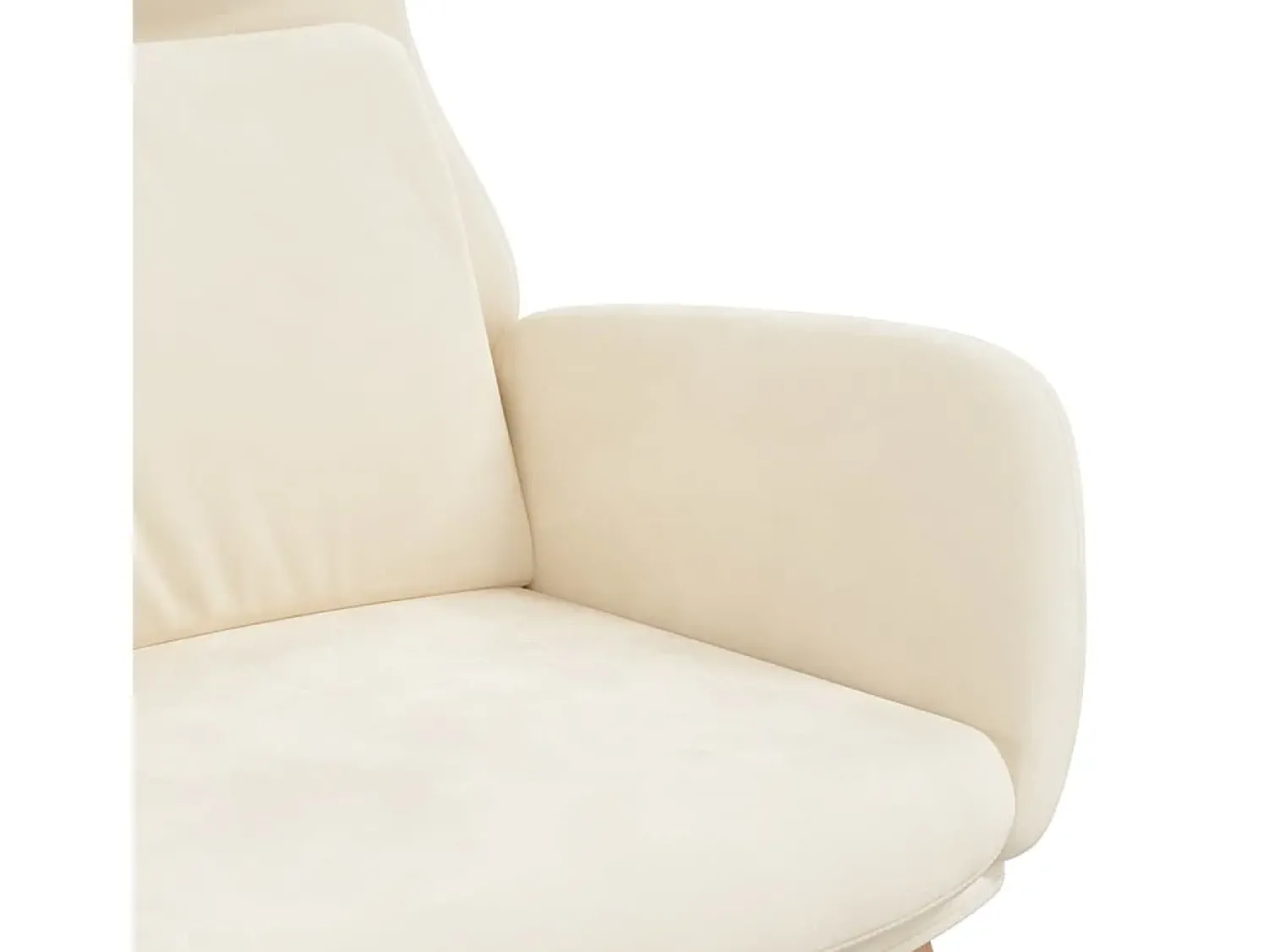 Poltrona | Cadeira Relax veludo branco nata SHL875551^ Poltrona