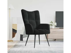 Poltrona* Poltrona | Cadeira Relax veludo SHL989750 Preto