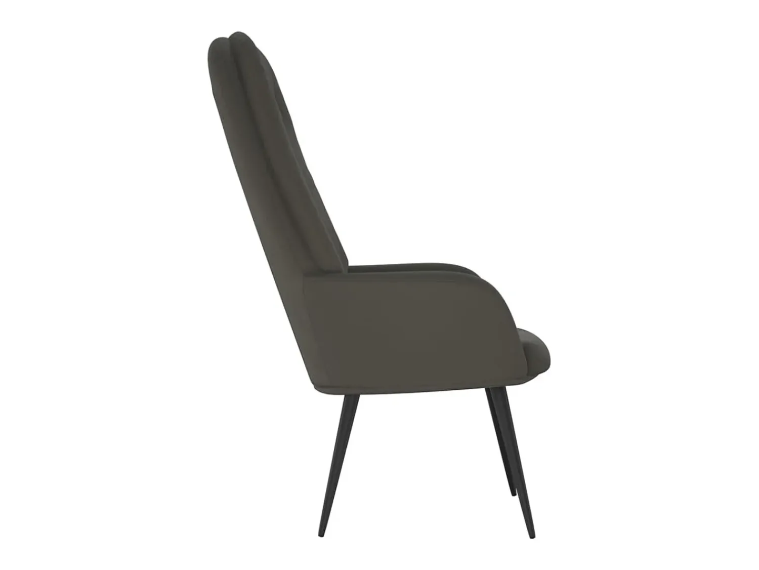 Clearance Poltrona | Cadeira Relax veludo cinzento-escuro SHL328004 Cinza antracite