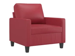 New Poltrona 60 cm couro artificial tinto PT620652 Vermelho