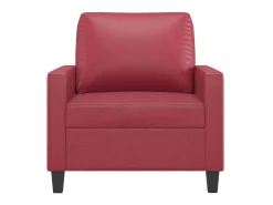 New Poltrona 60 cm couro artificial tinto PT620652 Vermelho