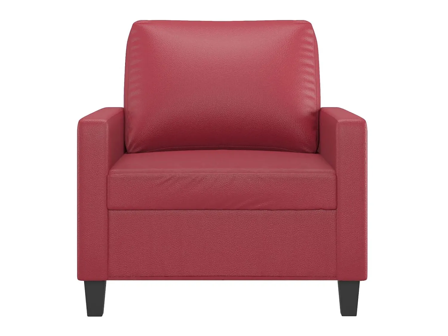 New Poltrona 60 cm couro artificial tinto PT620652 Vermelho