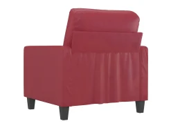 New Poltrona 60 cm couro artificial tinto PT620652 Vermelho