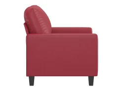 New Poltrona 60 cm couro artificial tinto PT620652 Vermelho