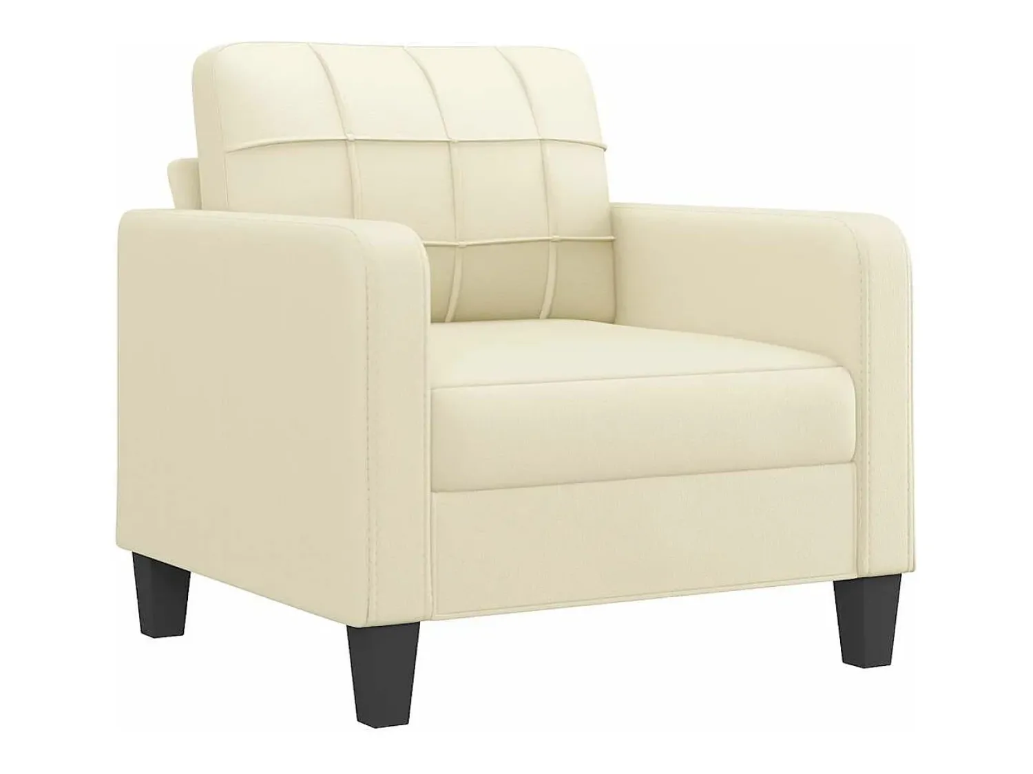 vidaxl Poltrona 60 cm couro artificial^ Poltrona