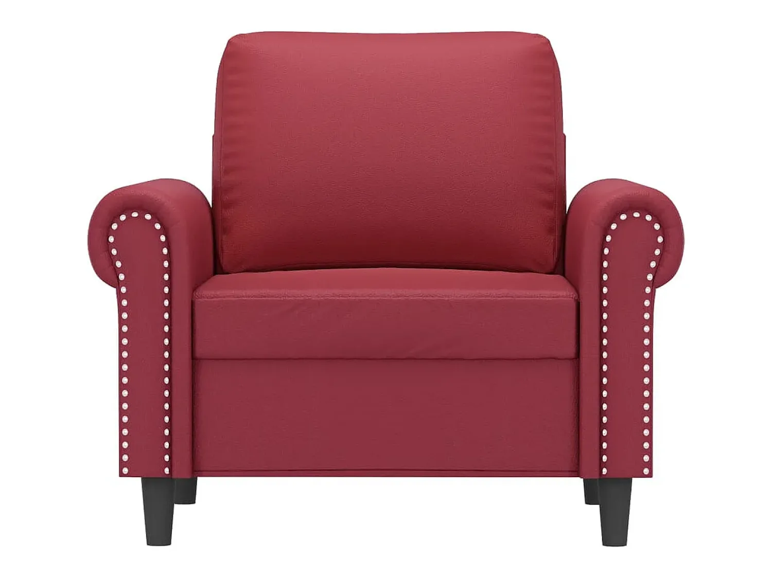 Poltrona* Poltrona 60 cm couro artificial tinto PT316080 Vermelho