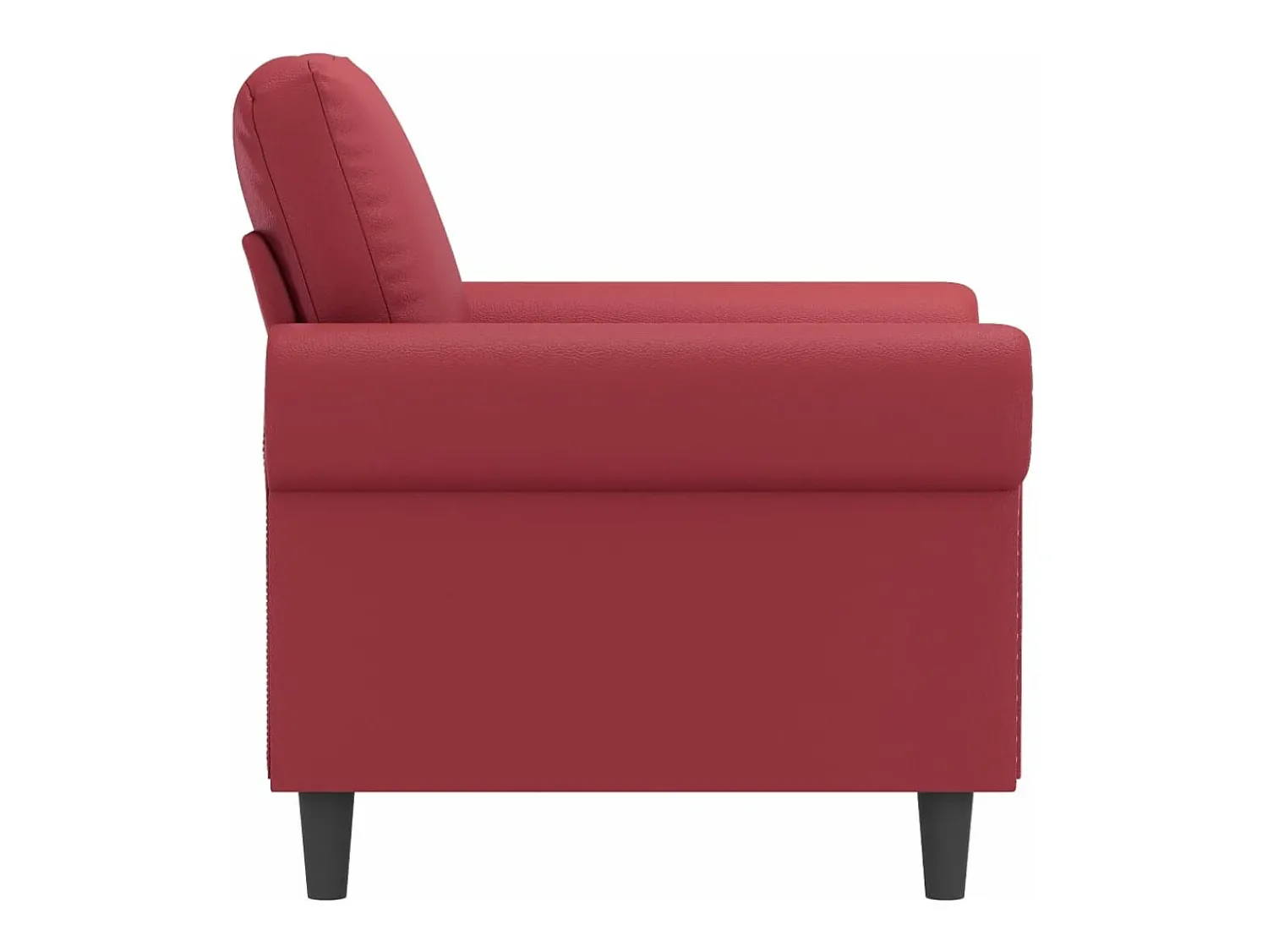 Poltrona* Poltrona 60 cm couro artificial tinto PT316080 Vermelho