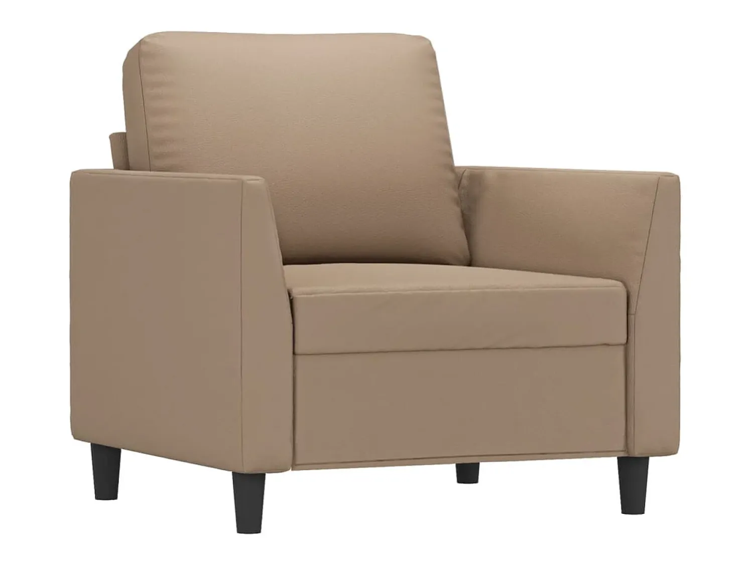 Hot Poltrona 60 cm couro artificial cappuccino PT931847 Castanho